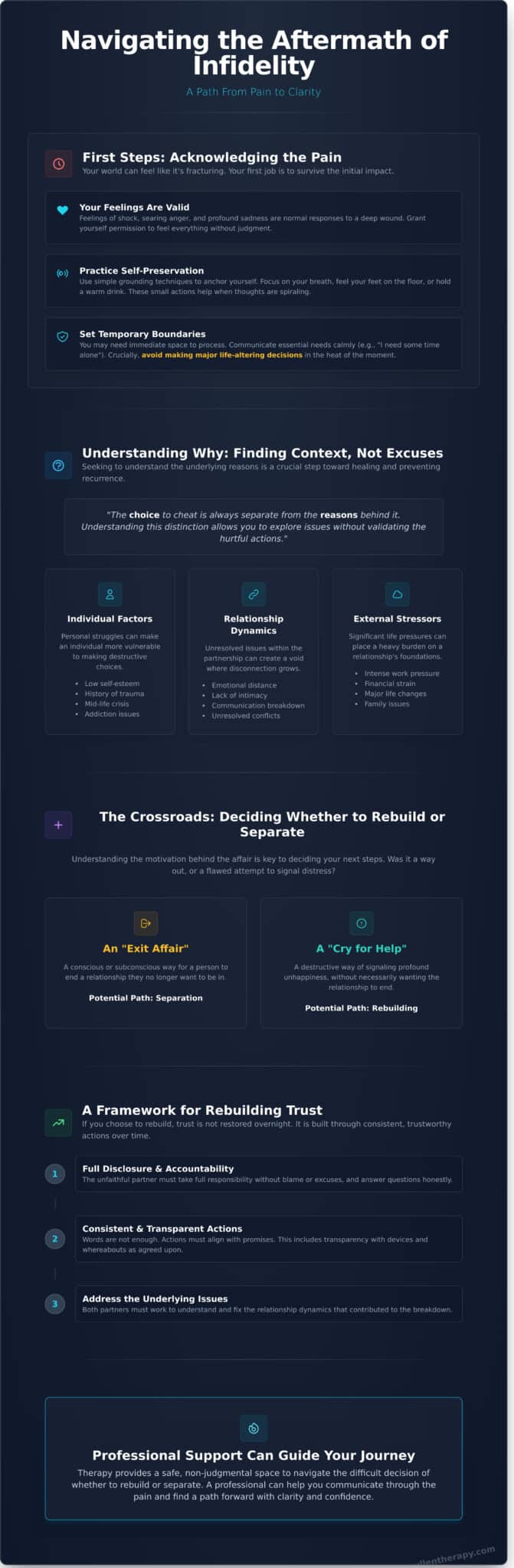 Rebuilding Trust After Cheating: A Gentle Guide to Healing - Infographic